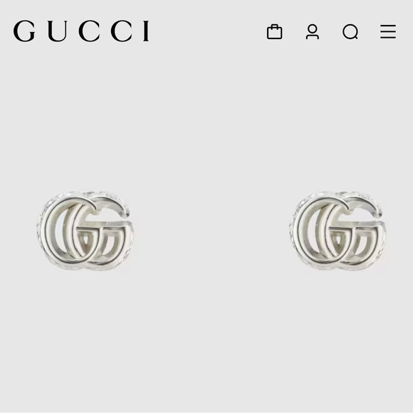 Gucci GG Marmont Silver Earrings - Picture 1 of 8